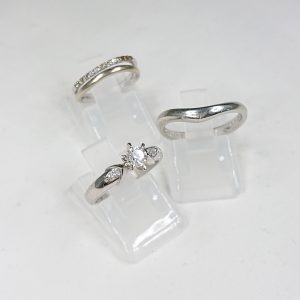 Pt900 Pt950 ダイヤ付リングまとめ