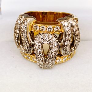 18K メレダイヤ付リング