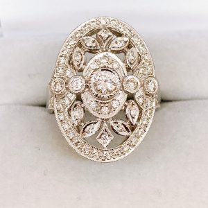 750 メレダイヤ付リング