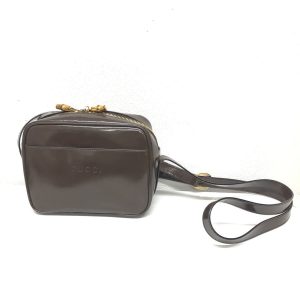 グッチ バンブー レザー ショルダーバッグ