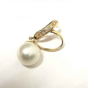K18 パール付きネックレストップ