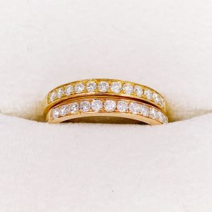 K18 メレダイヤ付リング