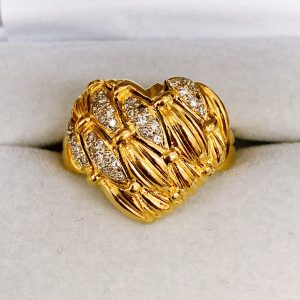 K18 メレダイヤ付リング