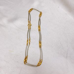 K18/Pt850コンビデザインネックレス