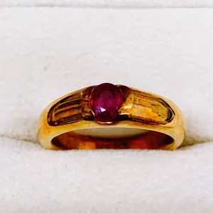 K18 ルビー付リング