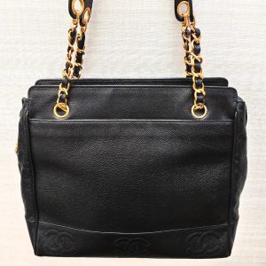 CHANEL シャネル キャビアスキン チェーン トートバッグ