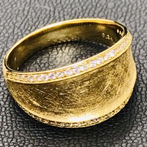 K18メレダイヤ付きリング