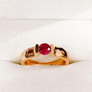 K18 ルビー付リング