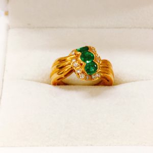 K18 エメラルド リング