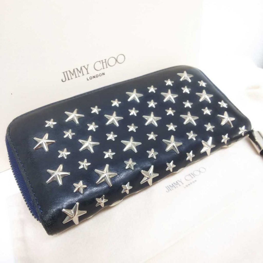 JIMMY CHOO スタースタッズ ラウンドファスナー 長財布の買取実績