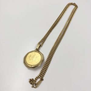 k18ネックレス k24コイントップ付き