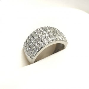 Pt1000 メレ付きリング