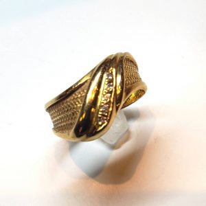 K18 メレ付きリング