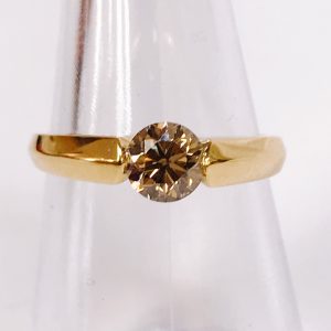 K18 ライトブラウンダイヤモンド リング