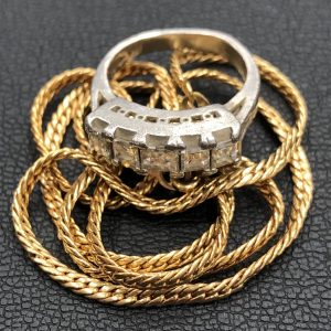 K18ネックレス・Pt950リング