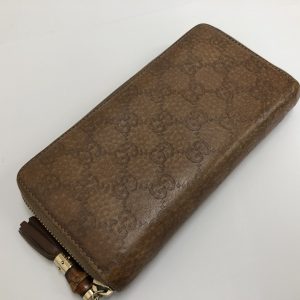 GUCCI(グッチ) シマライン ラウンドファスナー長財布 2242531147