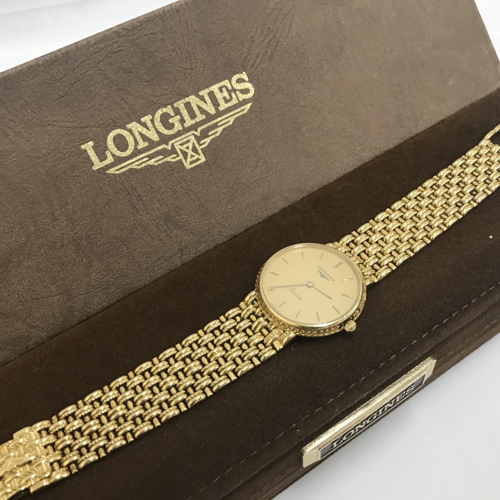 LONGINES　18K　金無垢腕時計