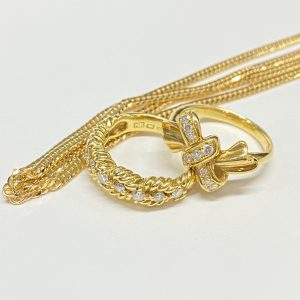 K18 リング ネックレス