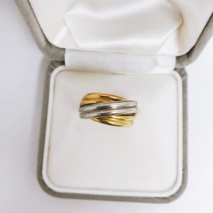 K18　Pt900　ハーフリング