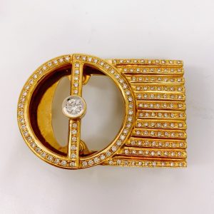 K18 ダイヤモンド付きバックル