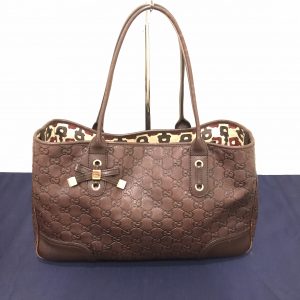 GUCCI グッチシマ ダークブラウン トートバッグ
