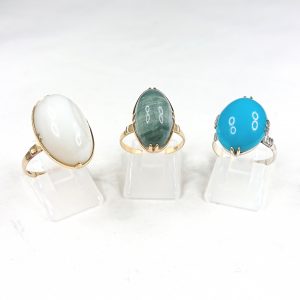 K18 色石付リングおまとめ