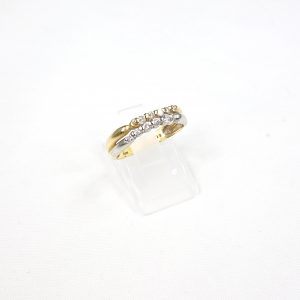 K18/Pt900 ダイヤモンド(0.19ct)付リング