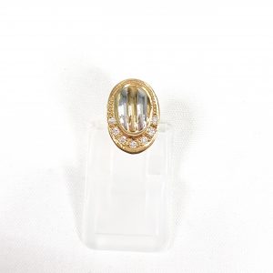 K18/Pt900 ダイヤモンド(0.07ct)付ネックレストップ