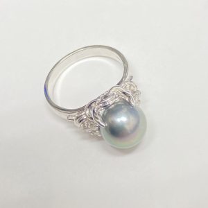 Pt900 パール付きリング