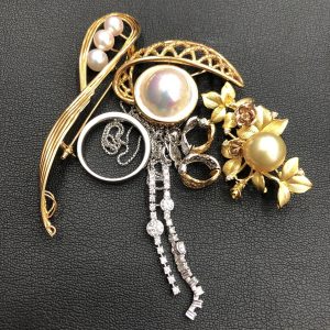 K18WG K18 ネックレス リング イヤリング ブローチ