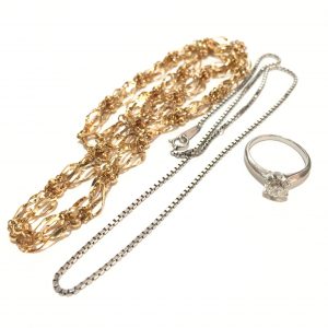 K18ネックレス　Pt850ネックレス　Pt900ダイヤリング