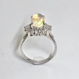 Pt900　オパールリング