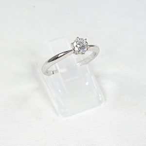 K18WG ダイヤモンド(0.10ct)付リング