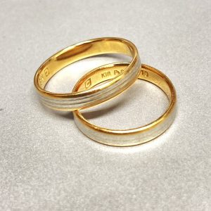 K18/Pt900コンビ リング