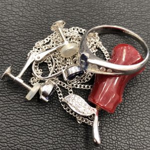 K18WG K14WG リング ネックレス イヤリング