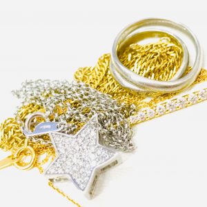 K18 K18WG Pt1000 ダイヤモンドトップ リング ネックレス アクセサリーまとめ