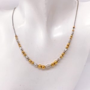 Pt850/K18 コンビネックレス