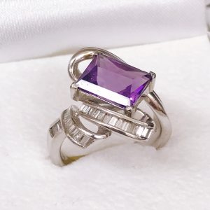 Pt900 アメジスト付 リング