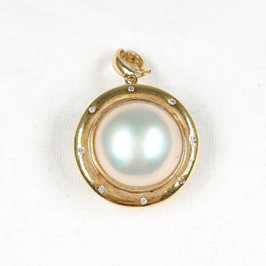 K18 パール付ネックレストップ