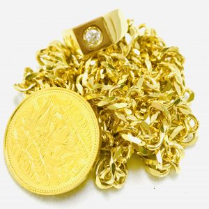 K24 K18 喜平ネックレス 金貨 印台ダイヤモンドリング おまとめ