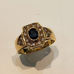 K18サファイア１ct付リング