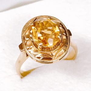 K18 シトリン付 リング