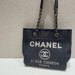 シャネル ドーヴィルデニム ハンドバック