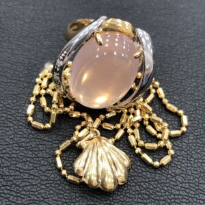 K18ネックレス K18/Pt900リング