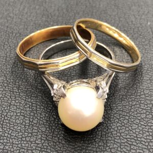 K18 Pt900真珠リング