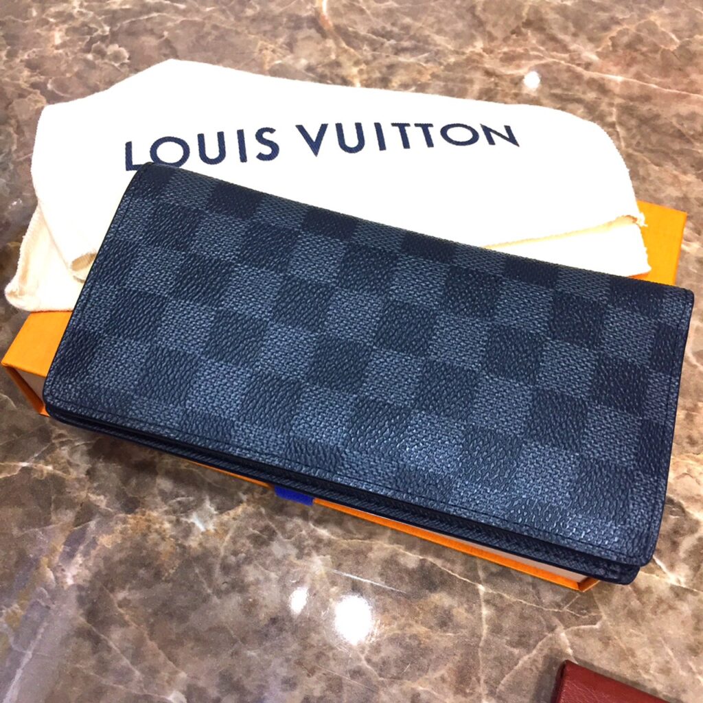 LOUIS VUITTON ダミエ グラフィット 長財布 ブルー N63243 - 長財布
