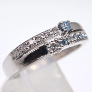 pt850 天然ダイヤモンドリング 0.11ct 0.10ct