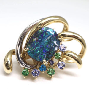 pt900 ボルダー オパールブローチ 6.30ct