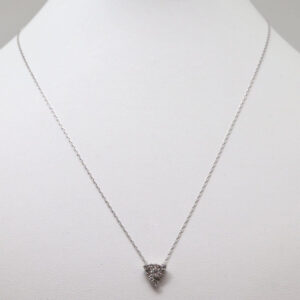pt900 天然ダイヤモンドネックレス 0.10ct/0.14ct