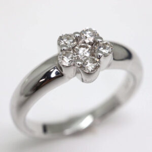 k18WG 天然ダイヤモンドリング 0.25ct